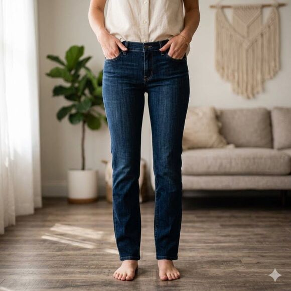 7 For All Mankind Denim - 7 For All Mankind Gold Digger Jeans Womens 29 Blue Low Rise Straight Designer